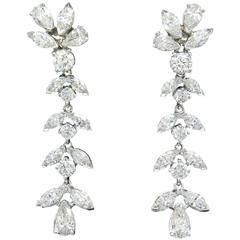 Kwiat Diamond Platinum Drop Earrings
