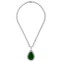 Emilio Jewelry Certified 62.00 Carat Colombian Muzo Diamond Necklace