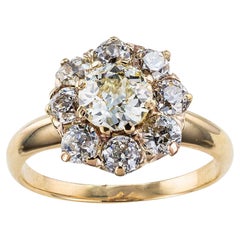 Victorian Old European Cut Diamond Yellow Gold Engagement Ring