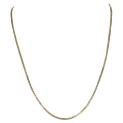Yellow Gold Diamond Cut Foxtail Chain Necklace, 14k Italy