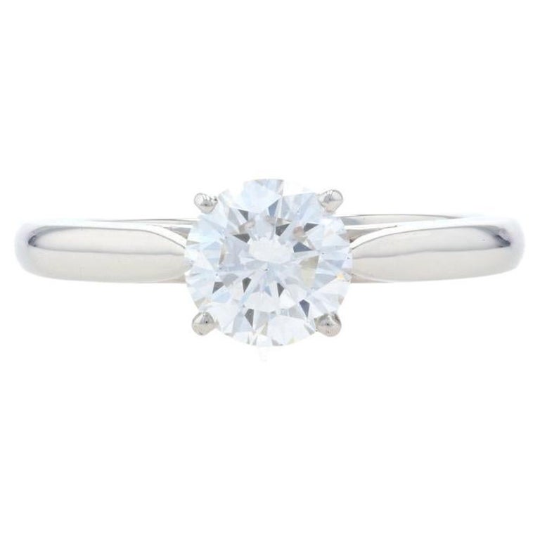 Cartier Solitaire 1895 Diamond Engagement Ring, Platinum 950 Round 1.03ct GIA