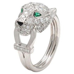Cartier Panthère de Cartier White Gold Diamond Emerald and Onyx Ring