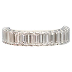 Antique Art Deco Baguette Diamond Platinum Band Ring
