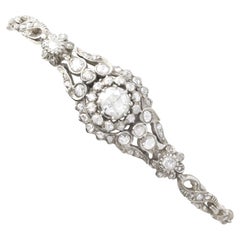 Bracelet vintage en or blanc avec diamants de 2,75 carats