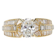 Vintage Van Cleef & Arpels GIA Certified Oval 1.01 Ct. F VVS1 Diamond Engagement Ring