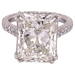 GIA Certified 8.03 Radiant Diamond Engagement Ring