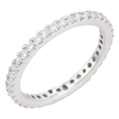 18K White Gold Diamond Eternity Band Diamond Engagement Band Ring 