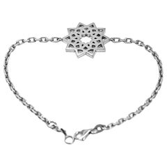 Arabesque Deco Andalusian Style Bracelet in Platinum