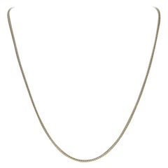 Yellow Gold Foxtail Chain Necklace, 14k Women's