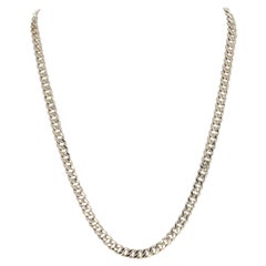 Yellow Gold Diamond Cut Curb Chain Necklace, 14k