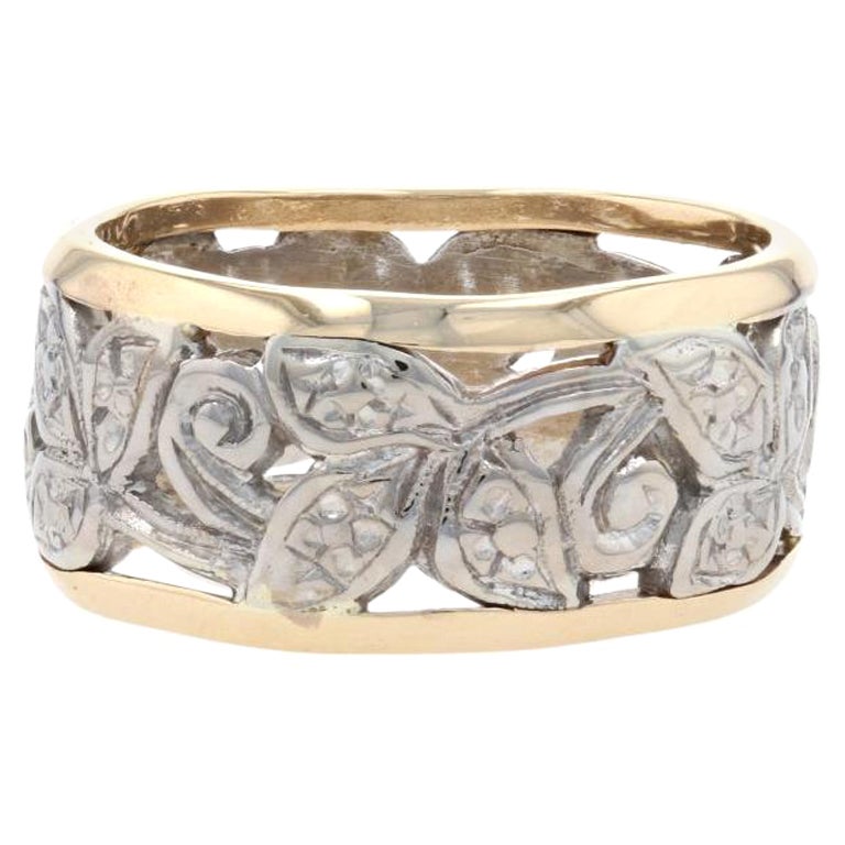 Customizable Yellow Gold Sailor's Knot Statement Band, 14k Nautical