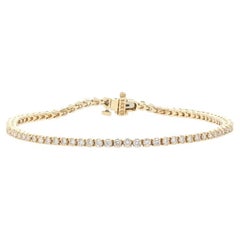 Gelbgold Diamant-Tennisarmband, 14k runder Brillantschliff 2,00ctw