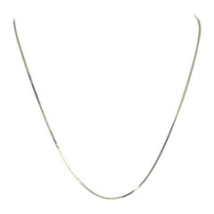 Yellow Gold Serpentine Chain Necklace, 14k Italy