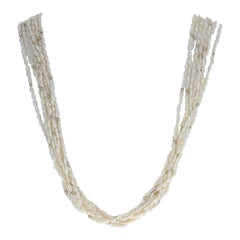 Keshi Pearl Necklace, 14k Yellow Gold Seven-Strand Gold Beads