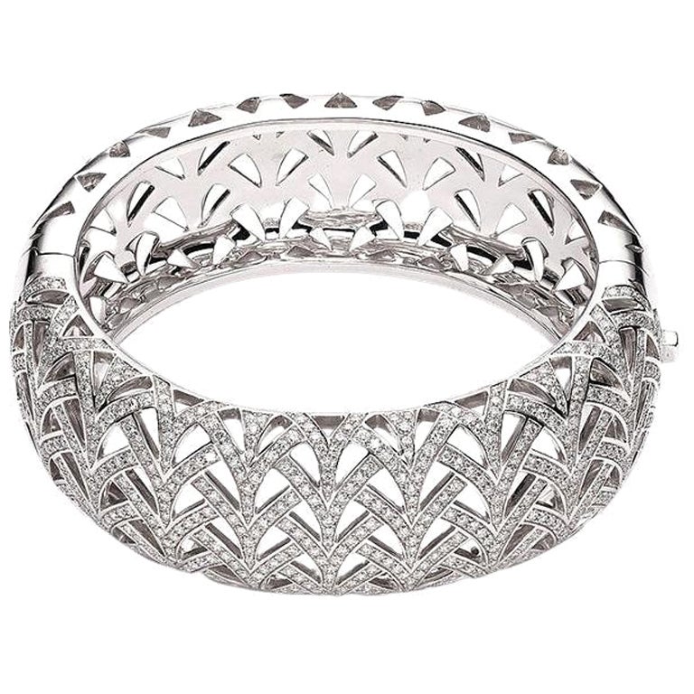 Bracelet en or blanc avec diamants en vente