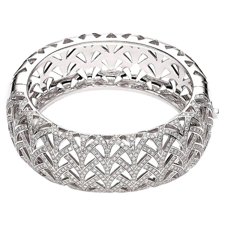 White Gold Diamond Bangle