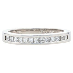 Platinum Diamond Wedding Band, Princess Cut .50ctw Ring
