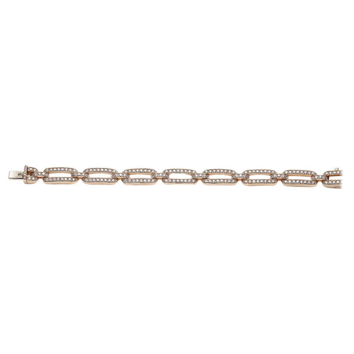 Diamant-Armband aus Roségold im Angebot