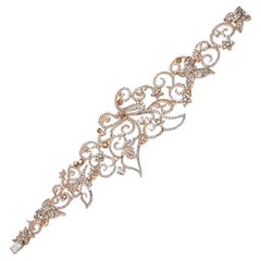 Armband aus Roségold mit floralen Diamanten