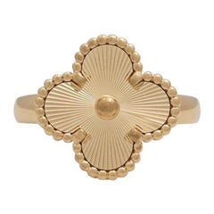 Van Cleef & Arpels Vintage Alhambra 'Guilloche' Yellow Gold Ring