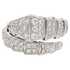 Bvlgari 'Serpenti Viper' White Gold and Diamond Ring