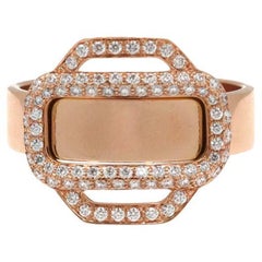 Hermès 'Attelage D'Or' Rose Gold Diamond Ring, Small Model
