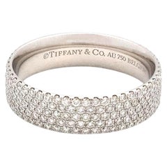 Tiffany & Co. bague en or blanc avec diamants "Tiffany Metro"