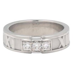 Retro Tiffany & Co. 'Atlas' White Gold Diamond Ring