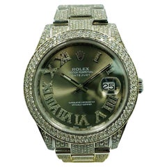Rolex Datejust  Custom Diamonds Pave 41 126300 Roman numerals  Wristwatch