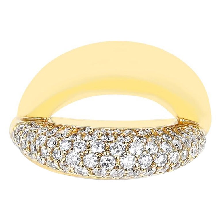 Crossover Mauboussin Diamond Ring, 18K Yellow For Sale