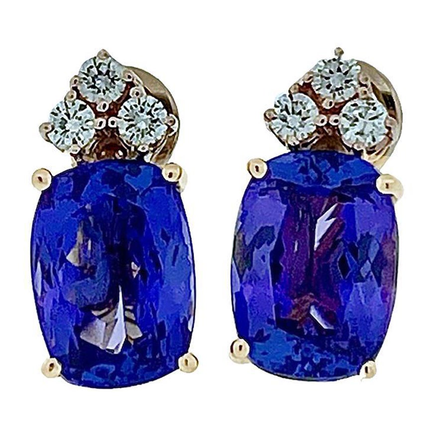 6.14 Carat Antique Diamond Earrings at 1stDibs