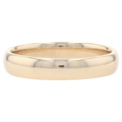 Vintage Yellow Gold Men's Wedding Band, 14k Comfort Fit Ring