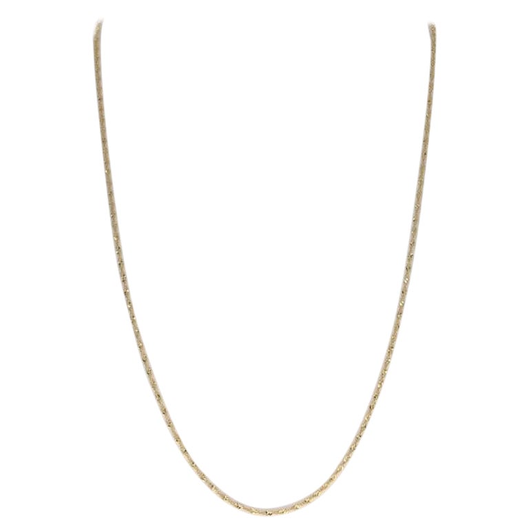 Yellow Gold Singapore Chain Necklace, 14k Italy