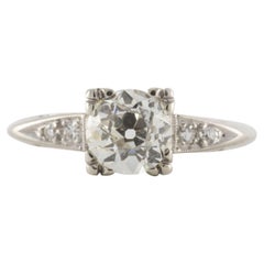 Vintage GIA Certified 1.08 Carat Diamond Engagement Ring