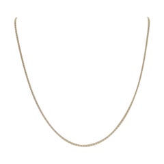 Yellow Gold Rolo Chain Necklace, 14k Italy
