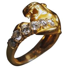 Carrera Diamond Gold Leopard Ring
