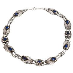 Georg Jensen Lapis Lazuli Silver Necklace