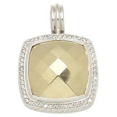 David Yurman Albion Sterling Silver Yellow Gold and Diamond Pendant