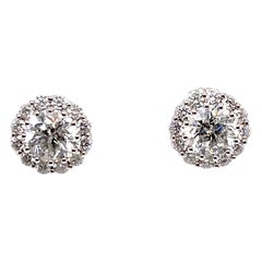 Diamond Stud with Halo Diamonds Earrings