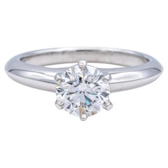 Tiffany & Co. Platinum Solitaire Diamond Engagement Ring 1.00 Ct FVS1