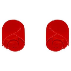 Handmade Acrylic Rosebud Earring / Red