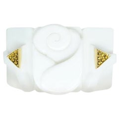 Handmade Acrylic Rose Bracelet / White