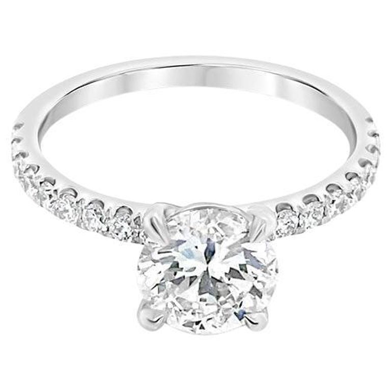 GIA Certified 1.25 Carat Round Brilliant Cut Diamond Engagement Ring For Sale