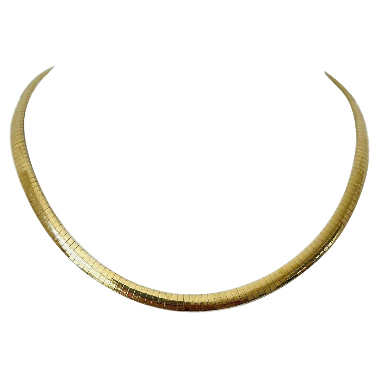 TIFFANY and CO. Gold Multi-Sized Circular Link Necklace at 1stDibs