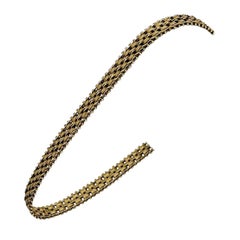 14 Karat Yellow Gold Imperial Gold Fancy Mirror Bar Link Bracelet
