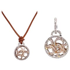 Interchangeable Sapphires Diamonds Hoop & Dangle Earrings or Pendant