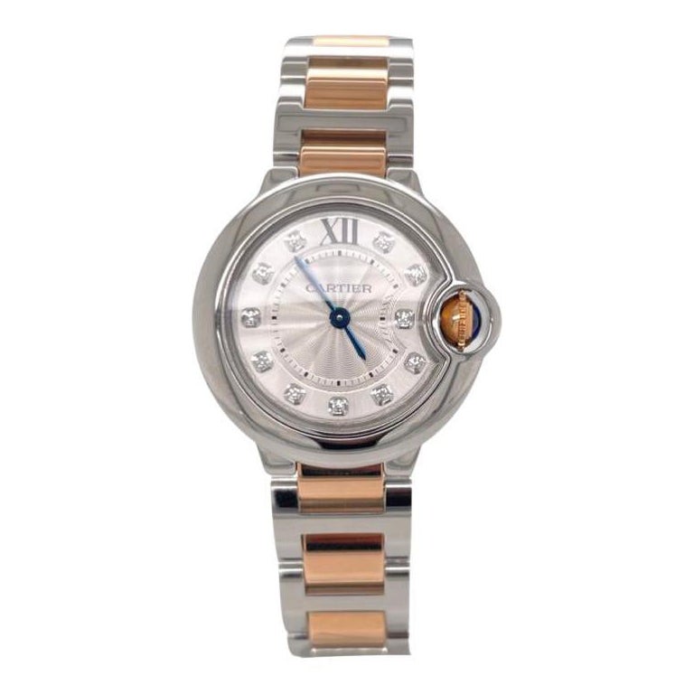 Cartier Ballon Blue Ref.W3BB0005 Two Tone Rosegold/Stainless Steel Diamond Dial 