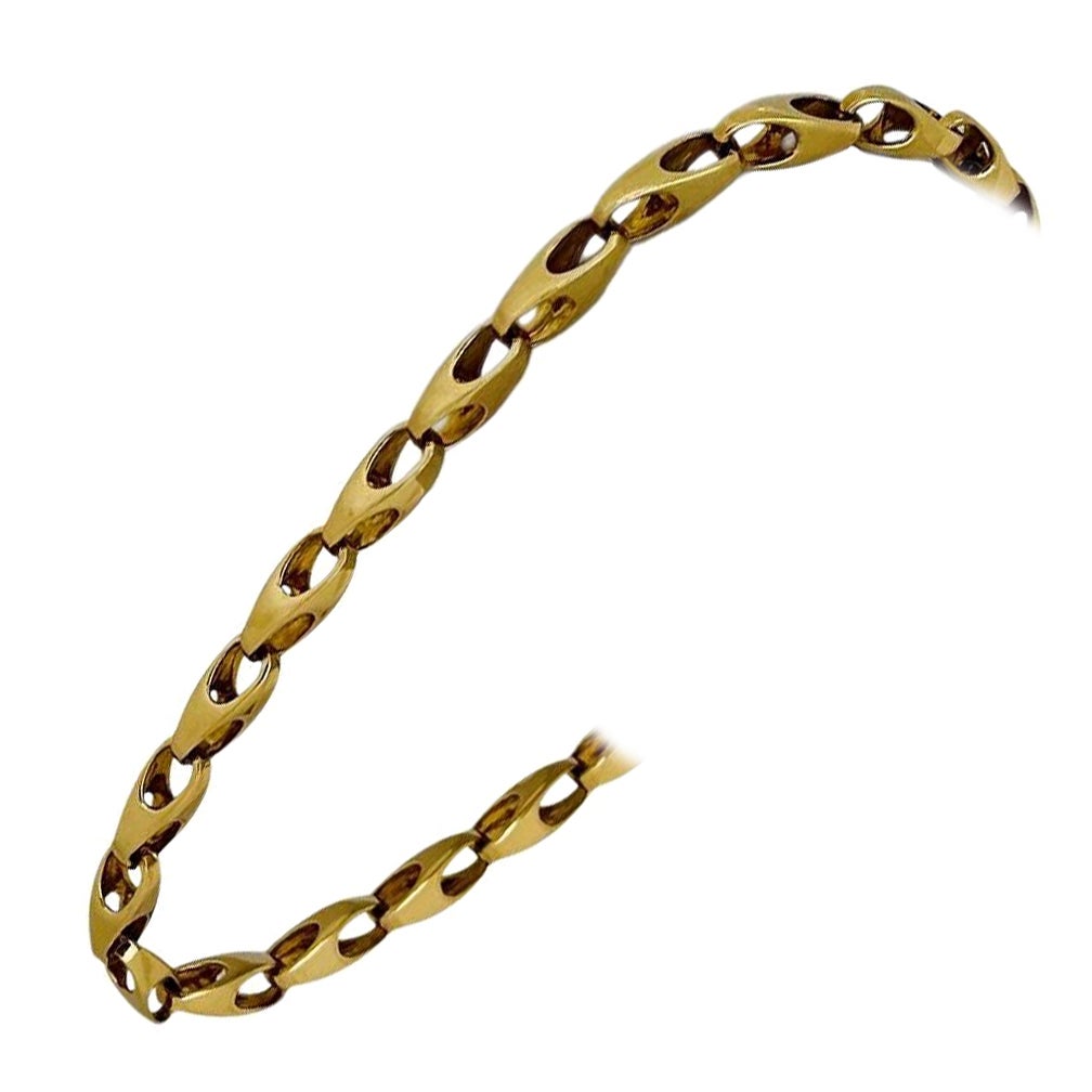 Heavy Weight Gold, Large Cable Link Bracelet For Sale at 1stDibs