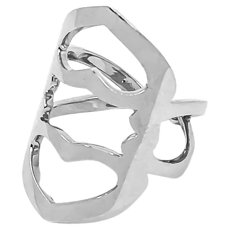 Customizable Connected Hearts Ring in Platinum For Sale at 1stDibs
