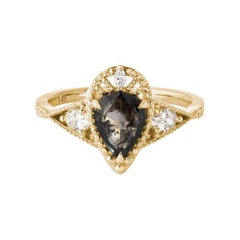Galaxy Ring, 14KYGold One-of-Salt and Pepper Diamond Ring by Viviana Langhoff